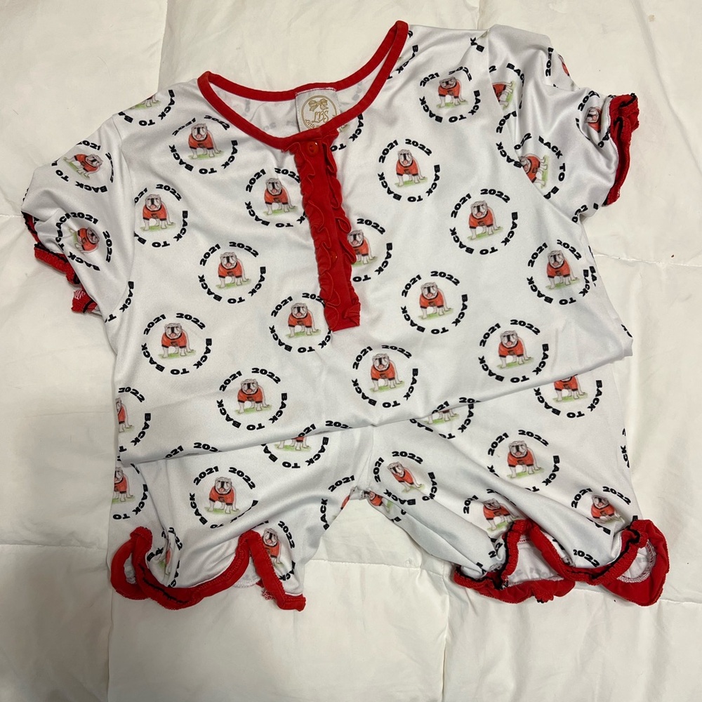 Charming Kids Set in White with Red Accents